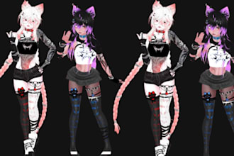 custom vrc avatar vrchat avatar nsfw avatar vr character furry nsfw 3d model vrc