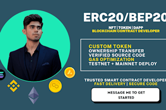 develop custom erc20 bep20 tokens on ethereum, bsc, solana, tron, polygon
