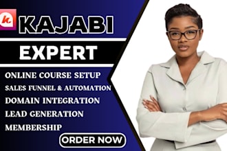 kajabi website design, kajabi online course,salesfunnel landingpage