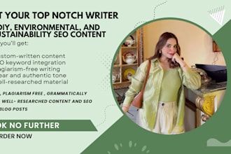 create DIY, environmental, and sustainability SEO content