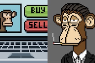 create cryptopunks pixel art, nft collection, pixel nft art, custom nft art,