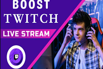 do twitch promotion to get live twitch viewers subs followers engagement
