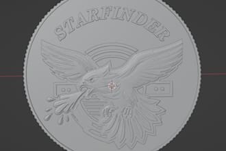 sculpt realistic 3d coin model medallion engraving cnc design zbrush 3d printing