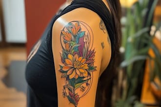 create custom tattoo design, tattoo sleeve