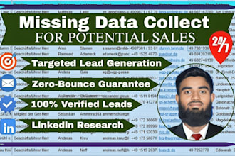 company missing data collect, accurate prospect email list