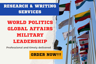write on leadership, military, world politics and global affairs case study