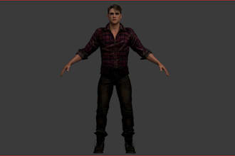 create high quality 3dcharacter models, texture, ue5 rig for games and animation