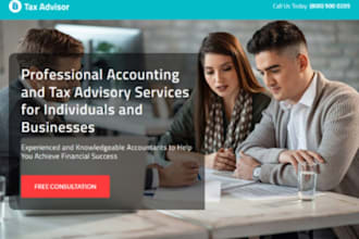 build tax website tax advisor website income tax website finance website