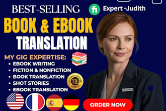 do ebook writing book translation english translation to german, spanish, french
