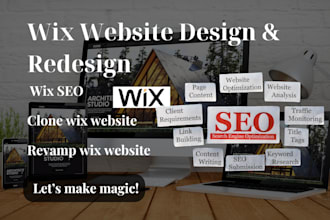 build wix website, clone wix website, revamp wix website, wix redesign website