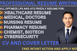 write format healthcare, medical, nursing, biotech, doctor, and pharmacy resume