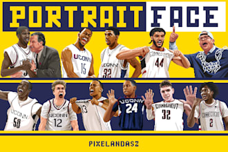 draw a pixel art portrait in a day