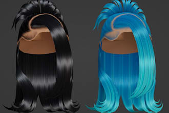 design quality 3d roblox hair, ugc accessories, roblox model, roblox assets