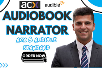narrate your audiobook with an american male voice over for audible standard
