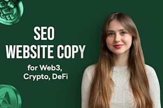 write SEO optimized website copy for web3 crypto defi blockchain platform