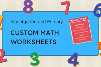 create custom primary math worksheets for kids