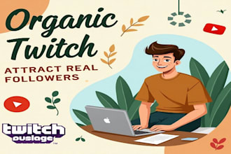 organic SEO twitch promotion twitch banner  attract real followers