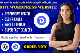be your divi expert for wordpress divi website using divi builder, divi theme