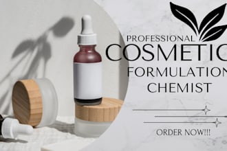 be your formulation chemist for cosmetic product development