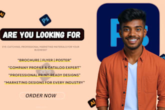 design professional brochure, flyer, poster, catalog and company profile