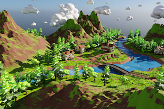 do 3d map environment,3d fortnite uefn,level design,tile set,zonewar,3d asset