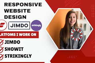 build proffesional jimdo ecommerce website design showit or strinkgly website