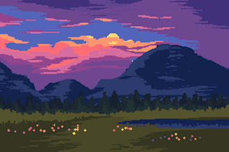 create pixel art illustrations, characters and props