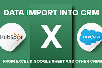 import data from any source to salesforce CRM, hubspot CRM, zoho, pipedrive CRM