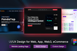 design stunning UI UX and graphics for your website app or web3 project