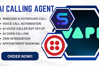 build ai agent calling for inbound outbound voice call on vapi retell synthflow