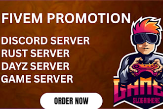do organic fivem server promotion and discord server growth