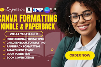 do canva formatting for children book, paperback, kindle, book publishing, kdp