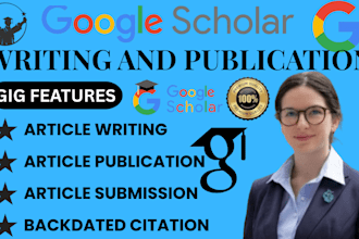 write and publish article in peer reviewed, high indexed journal google scholar