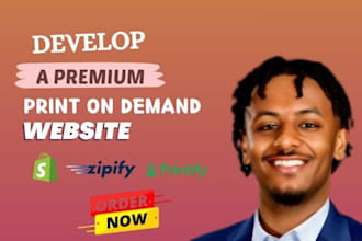 create a printify, zepto, printful shopify dropshipping website