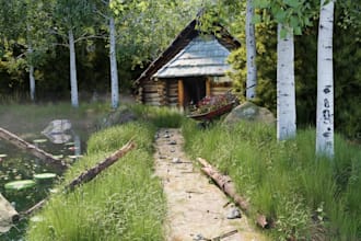 create 3d game environment game art, level design in blender unreal engine5