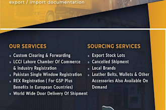 give  you consultancy  regarding import and export