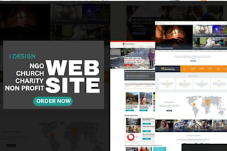 design nonprofit, ngo, charity, donations crowdfunding and fundraising website