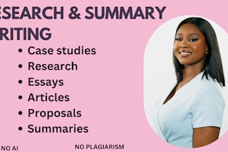 write case study analysis, report, assignment, research and summaries