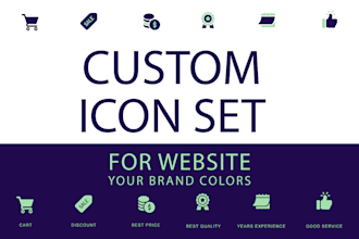 design custom simple icon set for your website and app