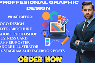 be your professional graphic designer, illustrator work with amazing infographic