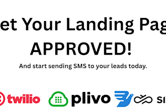 create a compliant landing page for SMS marketing twilio, plivo