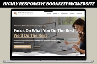 responsive bookkeeping website accounting finance ghl tax insurance website