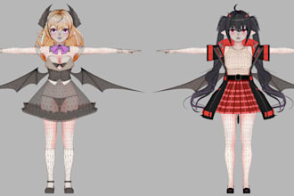 do custom vrchat 3d model furry avatar anime character design vrc nsfw fursona