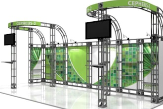 design high quality trade show booth and background for your exhibition