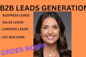 do b2b lead generation,  business lead, linkedin leads and sales lead