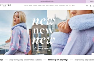 design ecommerce beauty clothing store wix squarespace shopify fashion website