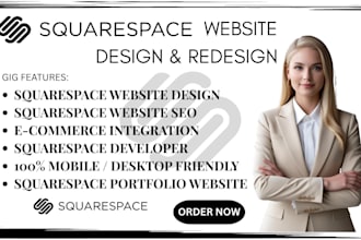 build squarespace website design redesign seo developer development landing page