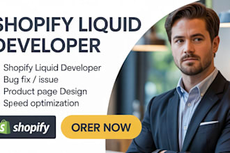 shopify expert for custom design, theme cloning, bug fix, liquid code developer
