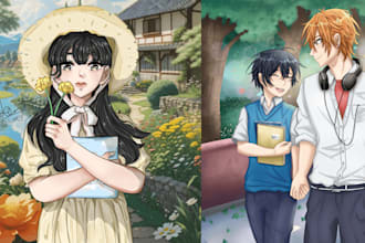 design anime character art, fan arts, furry art, ocs, sfw or nsfw, avatars anime