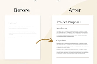 format and clean your documents to look professional